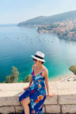 I wore this dress for a solo trip to Nice and was perfect for my afternoon pre-sunset pictures by the French Riviera! The flowy nature of this dress adds a dramatic flare while walking down any busy street and will definitely make eyes turn :) Add a white fedora like I did and you are ready to roll in style to Monaco! - Lucy M.