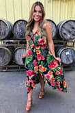 This gorgeous dress was the perfect choice for the summer wedding I just attended. Fit a little large, but I still loved how it looked. I got so many compliments and asked where I bought it from! Super stoked that I was able to wear it to the wedding and can wear it out again this summer! Perfect for any occasion, casual or formal. Definitely recommend this gorgeous floral dress and spice it up with some bright tassel earrings! - Maria T.