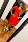 I am pretty hippie but decided to go with the small anyway and I did have to shimmy into my dress lol, but bust and waist sometimes swim in a medium so I took a chance on the small I love my dress and I received a LOT of compliments!! I felt beautiful in my dress the moment I put it on. I would order this dress in other colors as well! Sexy and classy all in one. - Tenahya C.