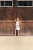 I purchased this dress for my Bridal Shower. It was a perfect fit! No issues at all! I was originally going to buy a medium; however, after reading a few reviews I went with the small and I am so glad I did. It wasn't too tight. I even had a little wiggle room. - Hannah K.