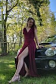 Fabric is super cute and colour is true to picture! Should have gone for an XS but because it was a wrap dress it worked well to tie it to size and the length was perfect for me. Got tons of compliments at the wedding! - Rosie L.