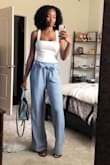 I love this top! Super simple but such a classy look. I ordered this top in black and white and I love to pair it with patterned bottoms. - Beatrice D.