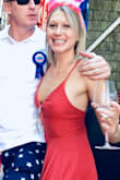 Wore this to a 4th of July party, and it was a huge hit!! It's SOOO flattering. Truly one of the better fitting dresses I own (including many designer labels). I wore this with gold flat sandals for a more casual garden party vibe. But you can easily add a statement necklace, heels, and a clutch... and this would be a fabulous wedding or event dress. The skirt is quite full and billowy with several layers to it, but it doesn't weigh you down. It just lends a nice drape to the fabric and looks beautiful when you make the slightest movement. Contrasted with the trim/tight bust (which is adjustable and allows you to forego a bra. Yay!), this is really a stunning dress. Regardless of your body type, you just canâ't go wrong! - Hana S.