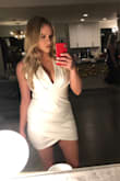 I wore this out for my bachelorette party, and it was perfect. I get nervous with white dresses being too thin and see-through, but the fabric was thick and had the perfect amount of stretch. - Shaina B.