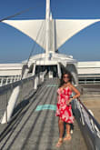 The dress is high quality and the colors are gorgeous in person. It fits me a little loose on the chest but I wouldn't change the size because it has a nice flare to it!! Would definitely recommend to buy it!! - Xenia A.