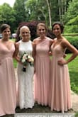 This is one of my favorite dresses I've had. I wore it as a bridesmaid dress. I'm usually in between a small and extra small at Lulus, but I'm glad I got the extra small because the body fit was perfect. It is very long, even with heels, and I had cups put in (which wasn't necessary, just a personal preference). - Shannon M.
