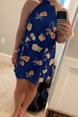 This dress is absolutely beautiful.  The colors and the material is great!  The only issue I had was the top was almost too narrow leaving me with major side boob. - Samanth L.