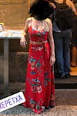Super comfortable two-piece. I received a ton of compliments on it and will wear it again! I had to get it altered as the bottom was WAY too long for someone who is 5'4. I especially love the adjustable back on the top piece. - Penny M.