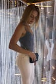 I absolutely love this piece. I think it was perfect for my body type as I have a small chest. I don't think it would work for someone with larger breasts as well, but for me it was perfect! It was really comfortable and the straps are adjustable. I wore it with white pants and nude heels once, and with jeans and a white blazer another time. Compliments alllll day ladies, get yourself one of these. - Shelby P.