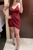 I normally wear a size small but I got a medium because that's all they had! Thank God I did! I have thick thighs so a small would have probably made the dress ride up too high. I got so many compliments. Definitely could wear it without a bra but I did and you couldn't tell! I also got the heels from Lulus and they were also amazing. - Maddie W.