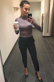 This is the softest, most comfortable shirt ever, and it looks great tucked into high waisted pants or a pencil skirt. I'm definitely buying this in other colors as well! - Arijana K.