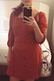 I really needed a comfy, casual dress and this was so perfect. I got it on sale, and I love how it fits. It's a little loose but the belt ties in your shape well. I def recommend this dress. It makes me feel so cute! - Olivia P.