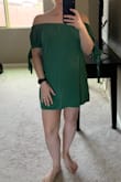 I really like this dress, but it's much too short (and I'm only 5'1"). To be fair, I am 14 weeks pregnant but not showing a whole lot. I think I might have felt comfortable wearing this if I wasn't pregnant, however it is pretty short. - Nicole N.