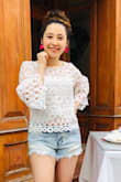 These shorts are seriously one of the trendiest and comfiest that I've ever worn! It is slightly on the shorter side, but it's not uncomfortable whatsoever! I love the asymmetrical/cut off look in the back. You can literally dress up or down! :) - Jennifer S.