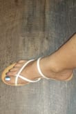 Love the shoe. Fits comfortably and does not slide off . Fits snug but not tight. The shoe does run small. I'm a size 8 1/2 but ordered a night. Perfect. - Kim K.