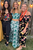 I got so many compliments on this outfit! The material is comfortable and movable, but didn't make me feel like I had no shape. The pants hit just above my belly button so I didn't feel too exposed. The top fit perfectly as well. I felt amazing in it all night! This is my new favorite summer piece! - Sarah H.