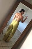 I normally do not leave reviews but I LOVED this jumpsuit!!! I had an issue with sizing so I thought this might be helpful. I am a medium in almost EVERYTHING, a size 6-8 in jeans. When I finally pulled the jumpsuit up past my butt it was too snug, if I were to sit down I would have busted a seem or something. So I reordered a large scared that it would be too large up top. But I was able to tighten the top so it fit perfect!! Keep in mind the little "loops" where the string goes through are not the most sturdy, so if your thinking of strapping the girls in tight that might not be a good idea. So if your a gal with hips/butt I would size up so you would not turn your peach into a pancake. ;) - Kassandra M.