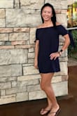 This dress is light and flowy for summer. It's fully lined as well. The straps on the sleeves allow you to tighten the sleeves. The length was a bit dangerous for my height. I had to keep my arms below shoulder level so that I wouldn't flash everyone. I still love it and got compliments from strangers on it! - Lisa D.