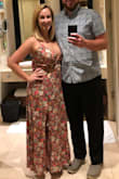 This dress was so comfortable and cute. It was a little tight around my chest with the snap. I could still wear a bra with it undone. The waist down fit perfectly. - Katrina M.