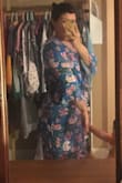 I love this dress. True to its size. I love how it stretches. The texture. It goes a little past the knees which I like. 
Lulu hasn't disappointed me yet. This is an XL. Nothing bad to say here. I love everything you can possibly think about this dress. - Carina C.