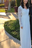 This dress is the epitome of beauty and grace. The lace is actually not uncomfortable and it flows so nicely. It gave me lots of confidence and everyone loved it! - Angel Z.