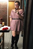 Admittedly on its own this dress doesn't seem to sit just right on the body. The puckering pockets ad weight to the hip, but if you simply add a belt to your natural waist line it fits perfectly!! It's a go-to spring and summer dress for me. So versatile. I highly recommend it! - Dana P.