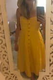 I turn 40 in a few weeks, and I bought this to wear for my birthday. It's better than I expected- perfect fit and the two layers are wonderful. It's not see through. It's so lovely, and I am so excited to wear it! - Sarah H.