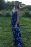 I got a ton of compliments on this dress! The back is fun, the print is beautiful, and the flowy skirt has a very romantic feel. Plus it was long enough which is hard for me! - Sarah K.