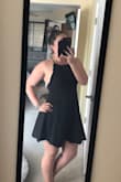 I bought this for a wedding in Vegas. It's a great amount of cute, coverage with a little bit of sexy with the open back. It's great for both the wedding and then inevitably going out after - Katie H.