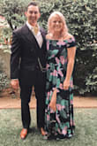 Loved this dress! Usually I am a Medium but I got a small because it was the only size left of this dress at the time. I LOVED it and got so many compliments at the wedding I went to. The top might have been a bit of a tight squeeze but the length was fine with some 2 in heels and I'm 5'7". It's light weight and kind of sheer. Loved it though and wearing it to the next 2 weddings I'm going to! - Gracie W.