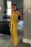 I love this jumpsuit. I was looking for something for my birthday that was pretty but also looked great on me. This was it. - Berengere D.