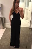 It was worn to a summer wedding of 100 degree weather but light enough material! Very comfortable. Fits true to size as the back is stretchy and didn't require a bra! - Lorna F.