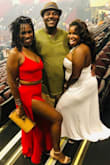 I enjoyed wearing this!! The red look very nice on my complexion. I wore the pants a little high to hide most of my belly. My measurements say that I'm a medium up top large in the waist and XL in hips and I got the medium. It was conservative and sexy at the same time. Some people assume it was a dress and when I showed them it was not, they were WOWED! This outfit is very easily to wear as your own style! The pants were long so when using the stairs you really got a chance to show your legs in a classy way. I can't wait to wear this again. - Tanisha J.