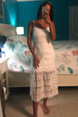 I wasn't sure about this dress but I purchased it because I liked it so much. I'm glad I did! The dress is gorgeous and perfect for my beach wedding. - Annie P.