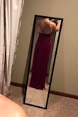 I really like this dress fit! It is comfy and the style seems like it would fit most body types. The slit up the side is very tasteful. I have a very boxy shaped so I was unsure of the sizing chart since at each measurement point I was categorized in a different size, but I went with a medium and it worked great. I am normally between a size 4 and 6. May be a little loose up top but other than that fits great. - Kayla R.