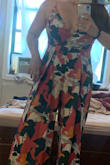 Im 5'8 I know I'm very tall but I've been having issues with Lulus inconsistency in sizing.
I've been ordering jumpsuits in xl but normally with any other brand I am a L so have that in mind.
With that said this romper is STUNNING!!!
The colors, the fabric so light, the shape, just stunning! Probably my new fav piece of clothing. - Cindy C.