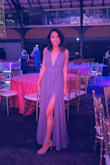 The dress is a little longer than other similar style of dresses I got from Lulus. I kept stepping on my dress when I'm sitting now, so it made getting up from a chair a little harder haha. Overall, great fit!! Note: the chest part was a little loose for me and the waist part was tiny bit tighter than expected (especially after a full meal lmao.) - Candy T.