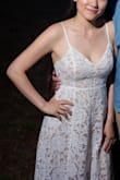 Beautiful white dress. Causal but it's also elegant!! Good material! Great dress for my engagement photos! - Zanobica T.