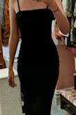 Super flattering! Hugs in all the right places and makes me look curvier than I am. The fabric is really high quality and thick, so it's good for nice events and won't show lines as easily. I'm normally a S in dresses, but ordered an XS based on reviews and I'm glad I did. If it was any smaller it would be too tight, but if I had gotten it any bigger it wouldn't have fit properly. If you're between sizes, I recommend going down a size. - Rachel C.