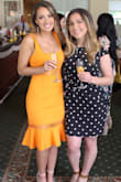 I loved this dress! I wore it to a bridal shower and got so many compliments. I originally ordered the size small with was a little big on me so I then ordered XS. It fit perfectly, the material is super thick & hugs comfortably. - Emanuela C.