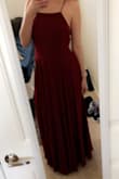 Was really worried about this dress being a little short because I'm so tall but the adjustable straps make it absolutely perfect. I obviously can't wear heels but I'll wear flats with this to a wedding. A little tight in the waist but it's just extra incentive to lose a little weight. (: - Ashley H.