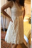 I purchased this dress (along with many others) looking for my beach wedding dress. I love the tea length and the quality is amazing. The dress has a good weight to it and just feels well-made. It isn't the exact style I was looking for for the wedding, but I'm keeping it anyway AND ordering the yellow!!! - Kandi E.