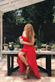 I'm always a size "L" and this dress fit true to size. - Esther B.