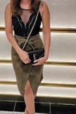 This is a very sexy top that match with everything. I've worn it with skirt and jeans. Great material and fit perfectly! - Poh Y.