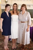 Wore this to my bridal shower. It was a little big in the top and to make it stay up I had it take in a bit! It was beautiful and I got so many compliments on it! - Lindsey C.