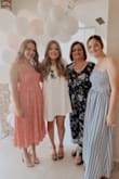 I wore this dress for my bridal shower and absolutely loved it! The material was comfortable, even in the summer heat, the fabric wasn't too sheer, and the embroidery was very nicely done! My chest is bigger so it hit my chest and flower out quite a bit, so I do wish the bottom wasn't as flowy but overall I loved it! - Morgan M.