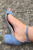 I'm obsessed with these shoes! Wearing them for my "something blue" on my wedding day. They are comfy and the perfect blue suede. I literally was so sad when these went out of stock, but they are back so get them! - AnnaMarie B.