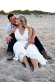 I got this dress for my engagement video. I absolutely loved it and got a lot of compliments on it, but it was long on me at 5'3" with no heels. - AnnaMarie B.