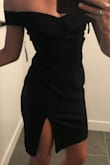 This dress is very flattering on! I would say it runs slightly larger however I don't mind the extra room! I would recommend for an effortless cocktail dress. - Kevin M.