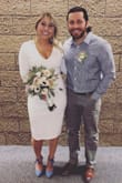 I wore this to our courthouse wedding before we had our destination wedding and it was perfect for the occasion. Great material, not see through. Very comfortable. - Kelsey M.